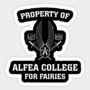 Property of Alfea College for Fairies Sticker